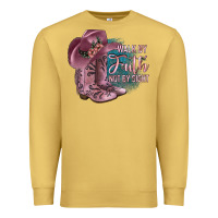 Antique Gold Walk By Faith Not By Sight Premium Sweatshirt - JahusDesignShop