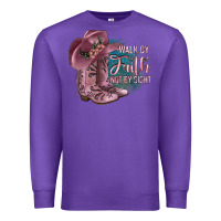 Purple Walk By Faith Not By Sight Premium Sweatshirt - JahusDesignShop