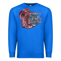 True Royal Walk By Faith Not By Sight Premium Sweatshirt - JahusDesignShop