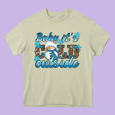 Baby It's Cold Outside Heavy Core Tee Designed By Ranaportraitstore