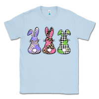 Dusty Blue Easter bunnies Classic Tee - CowGirlArtShop
