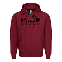 Burgundy maui hawaii Zipper Hoodie - linhVisuals