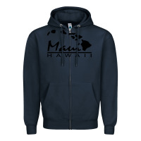 Navy maui hawaii Zipper Hoodie - linhVisuals