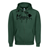 Sports Green maui hawaii Zipper Hoodie - linhVisuals