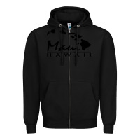 Black maui hawaii Zipper Hoodie - linhVisuals