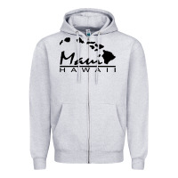 Heather Grey maui hawaii Zipper Hoodie - linhVisuals