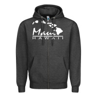 Charcoal Heather maui hawaii Zipper Hoodie - linhVisuals