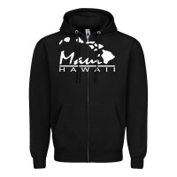 Black maui hawaii Zipper Hoodie - linhVisuals