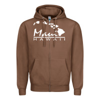 Chestnut maui hawaii Zipper Hoodie - linhVisuals