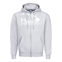 Heather Grey maui hawaii Zipper Hoodie - linhVisuals