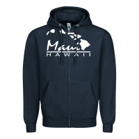 Navy maui hawaii Zipper Hoodie - linhVisuals
