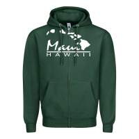Sports Green maui hawaii Zipper Hoodie - linhVisuals