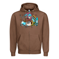 Chestnut western sunflower gemstone nurse Zipper Hoodie - JahusDesignShop
