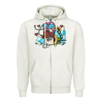 Oatmeal Heather western sunflower gemstone nurse Zipper Hoodie - JahusDesignShop