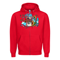 Red western sunflower gemstone nurse Zipper Hoodie - JahusDesignShop