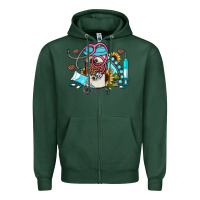 Sports Green western sunflower gemstone nurse Zipper Hoodie - JahusDesignShop