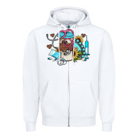 White western sunflower gemstone nurse Zipper Hoodie - JahusDesignShop