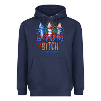 Navy Boom Bıtch Get Out The Way Heavyweight Hoodie - JahusDesignShop