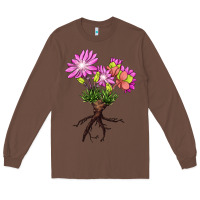 Chestnut Bitterroot Flower Long Sleeve Tee - LillyAllenDesigns