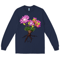 Navy Bitterroot Flower Long Sleeve Tee - LillyAllenDesigns