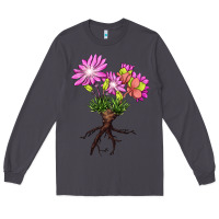 Smoke Bitterroot Flower Long Sleeve Tee - LillyAllenDesigns