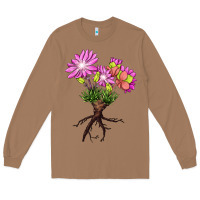 Toasted Coconut Bitterroot Flower Long Sleeve Tee - LillyAllenDesigns