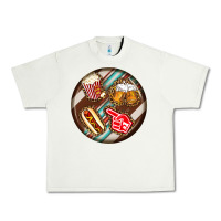 Pistachio american football round earrings Urban Heavy Tee - BundleAndBundleShop