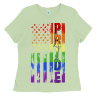 Matcha lgbtq pride american flag Ladies Tee - FaDigitalArtStudio