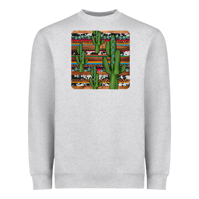 Cactus Gemstone Coaster Heavyweight Sweatshirt by JahusDesignShop | Teevron