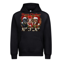 Black Merry Christmas Heifers Urban Hoodie - RanaPortraitStore