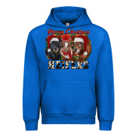 Cobalt Merry Christmas Heifers Urban Hoodie - RanaPortraitStore