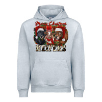 Heather Grey Merry Christmas Heifers Urban Hoodie - RanaPortraitStore