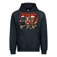 Navy Merry Christmas Heifers Urban Hoodie - RanaPortraitStore