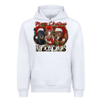 White Merry Christmas Heifers Urban Hoodie - RanaPortraitStore