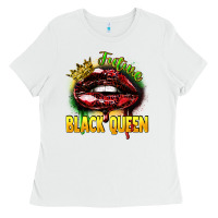 White Future black queen Ladies Tee - FaDigitalArtStudio