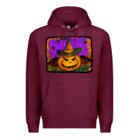 Burgundy jack o' lantern pumpkin Premium Hoodie - Jasminsmagicworld