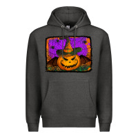 Charcoal Heather jack o' lantern pumpkin Premium Hoodie - Jasminsmagicworld