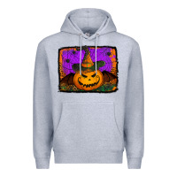 Heather Grey jack o' lantern pumpkin Premium Hoodie - Jasminsmagicworld