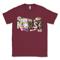 Burgundy Easter Nurse  Easter Day Classic Tee - CowGirlArtShop