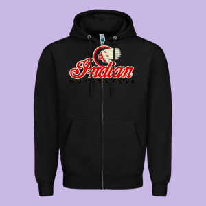 Motorcycle Racing Indian Zipper Hoodie Designed By Linhvisuals