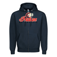 Navy motorcycle racing indian Zipper Hoodie - linhVisuals