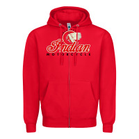 Red motorcycle racing indian Zipper Hoodie - linhVisuals