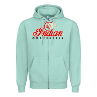 Seafoam motorcycle racing indian Zipper Hoodie - linhVisuals