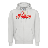 Dove Grey motorcycle racing indian Zipper Hoodie - linhVisuals