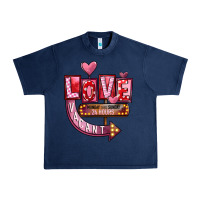 Navy Valentines Day Love Vacant Urban Heavy Tee - FaDigitalArtStudio