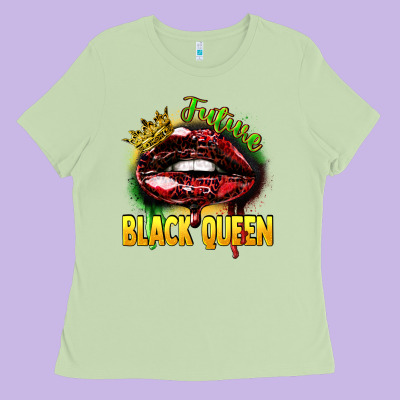 Future Black Queen Ladies Tee Designed By Fadigitalartstudio