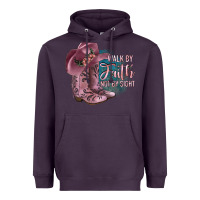 Plum Walk By Faith Not By Sight Heavyweight Hoodie - JahusDesignShop