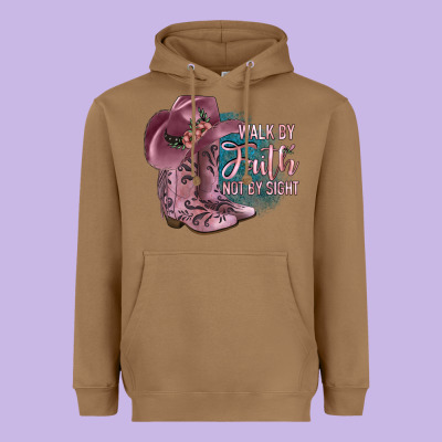 Walk By Faith Not By Sight Heavyweight Hoodie Designed By Jahusdesignshop