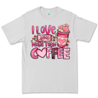 Dove Grey i love you more than coffee valentines day Premium Tee - OliviaCreatesArt
