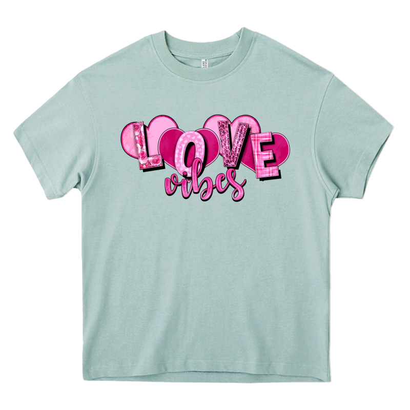 Love Vibes Valentine's Day Heavy Core Tee by HowdyJamesFarm | Teevron